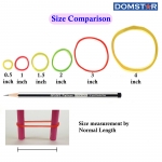 Rubber Band in Transparent Plastic Box for Office, Home (2inch, 120gm, 580pcs)- DOMSTAR