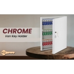 Key Cabinet - 48 Key Holder - Chrome Key Control Cabinet 8703