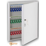 Key Box - 72 Key Holder - Chrome Key Control Cabinet 8704