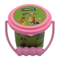 Chrome Modelling Clay 9542 for Kids | 12 Colours, 3 Moulds inside