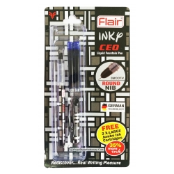 Flair Inky CEO Ink Pen | Fountain Cartridge Pen - Blue Ink