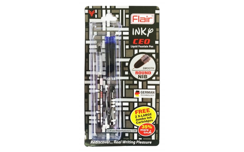 Flair Inky CEO Ink Pen | Fountain Cartridge Pen - Blue Ink