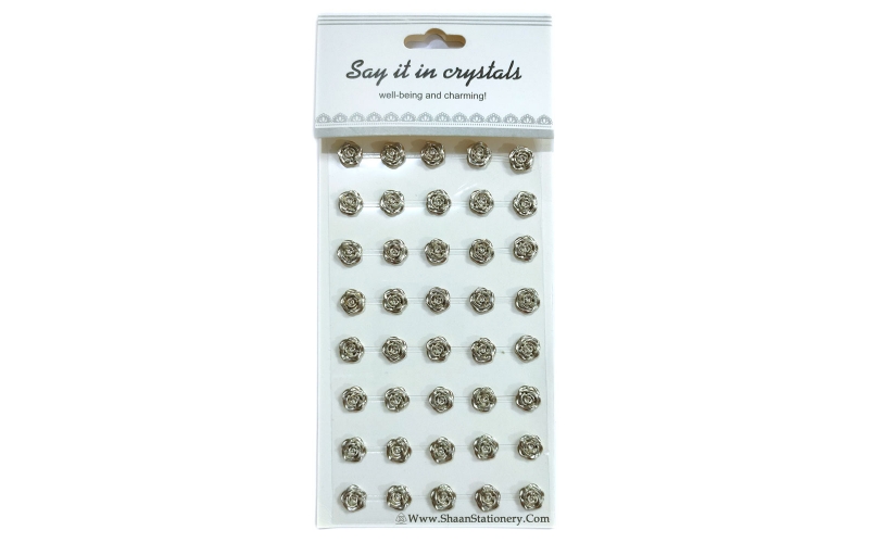 Self Stick Flower for Craft & Decoration - 1005 | Silver