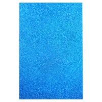 Glitter Foam Sheet Blue Color for Art & Craft| A4, Non-Adhesive