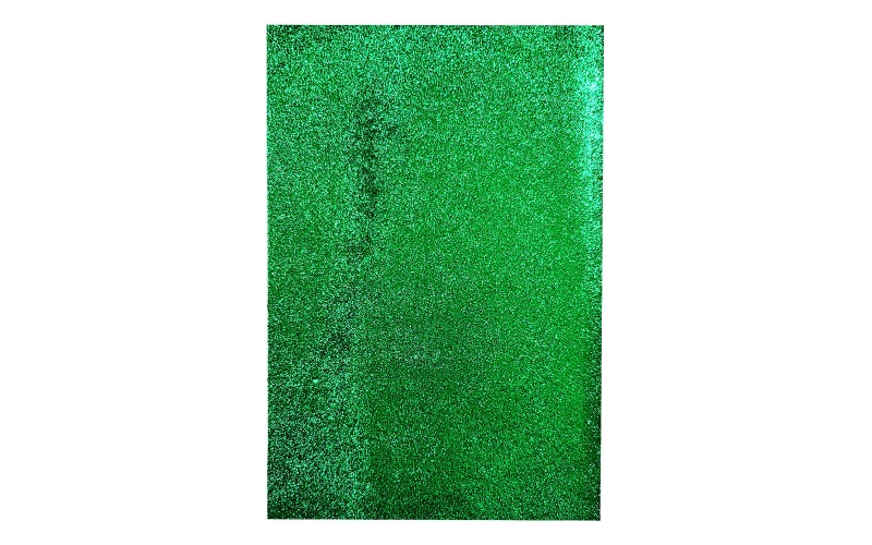 Glitter Foam Sheet Green Color for Art & Craft| A4, Non-Adhesive
