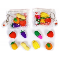 Cute Fruit Eraser for Kids |Fancy Stationery, Pack of 4 Erasers