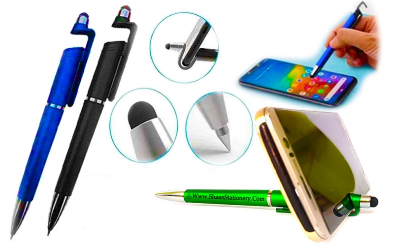3-in-1 Stylus Pen with Mobile Stand for Smart Phone and Tablet | Gift - Touch Screen