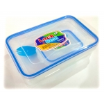 Lock & Seal Transparent Lunch Box with Small Container, Spoon cum Fork 550ml