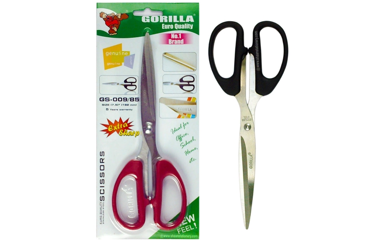 GORILLA Multipurpose Scissor Medium Size GS-009 | Stainless Steel, for Paper and Cloth