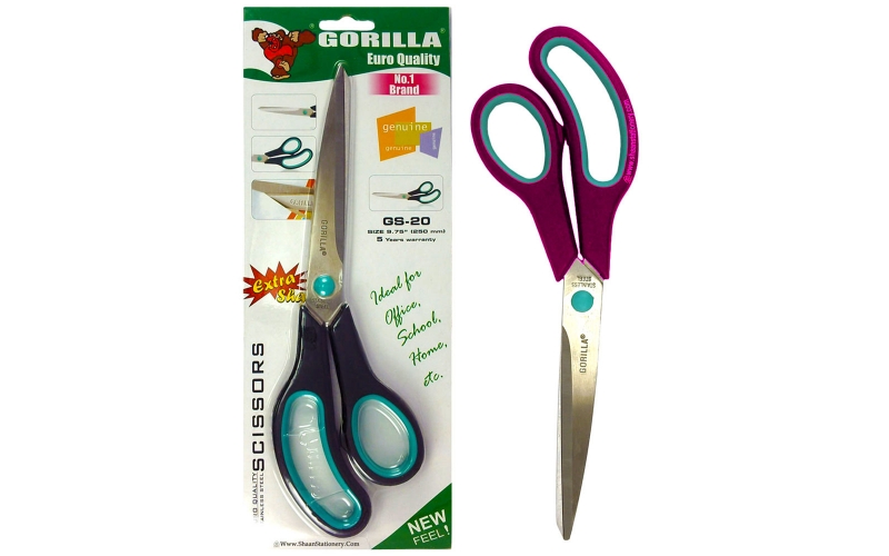 GORILLA Large Multipurpose Scissor GS-20 | Stainless Steel, for Paper and Cloth Kaichi