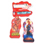 Captain Marvel Compass Box | Dual Layer, Plastic Pencil Box