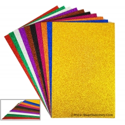 Multi Brands Glitter Foam Sheet (10 Assorted Colours) for Art & Craft| A4, Non-Adhesive